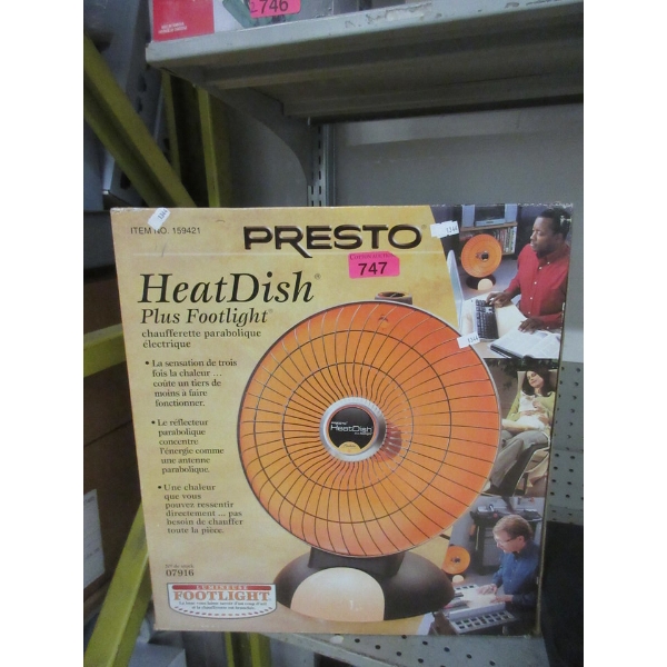 Presto Heat Dish Plus Footlight in Box