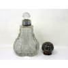 Image 3 : Large Antique Sterling Silver Topped Perfume Bottle