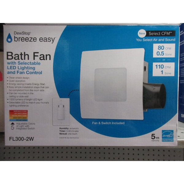 Dew Stop Breeze Easy Bath Fan 