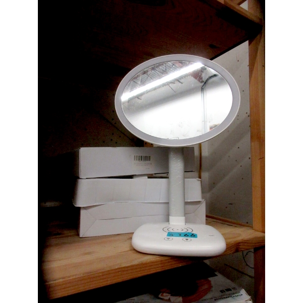 3 New Titling LED Vanity Mirrors w/ Charging Bases