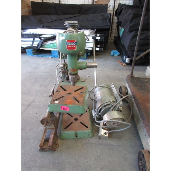 Benz Clutch Motor, Teco Drill Press & Lathe