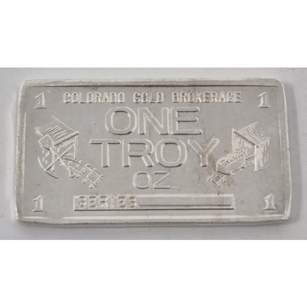 1 Oz .999 Silver Colorado Gold Brokerage Bar 
