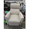 Image 1 : Grey Fabric Upholstered Manual Recliner 