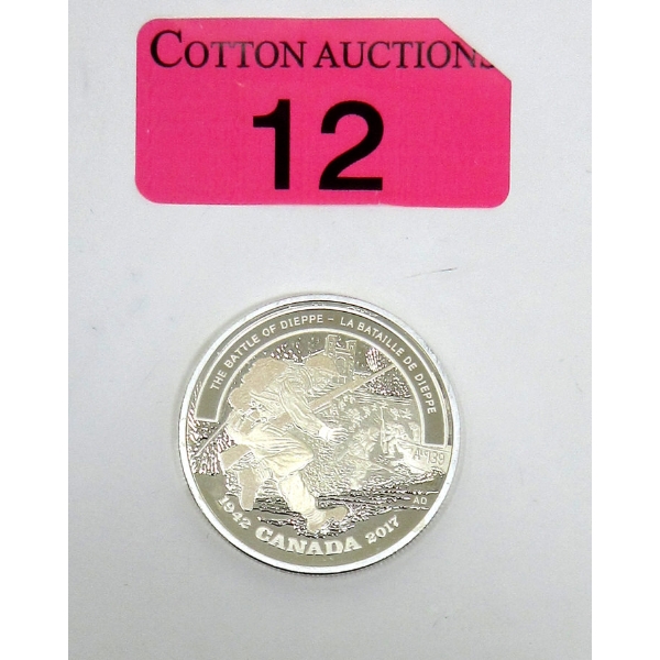 1 Oz .9999 Silver 2017 Battle Of Dieppe Coin 