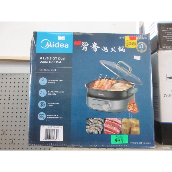 Midea Dual Zone Hot Pot - 6 L / 6.3 QT