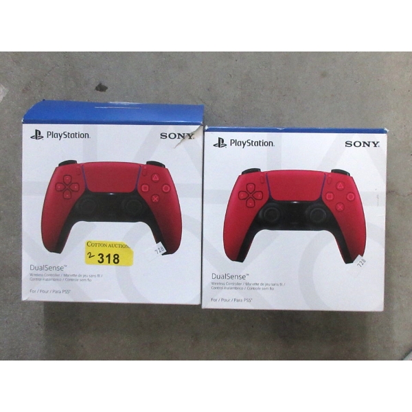 2 Sony PlayStation PS5 Dual Sense Wireless Controllers