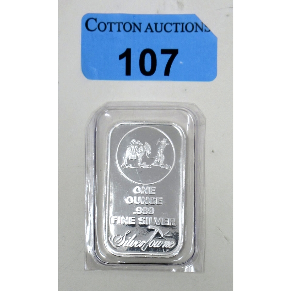 1 Oz .999 Silver SilverTowne Miner/ Mule Bar 