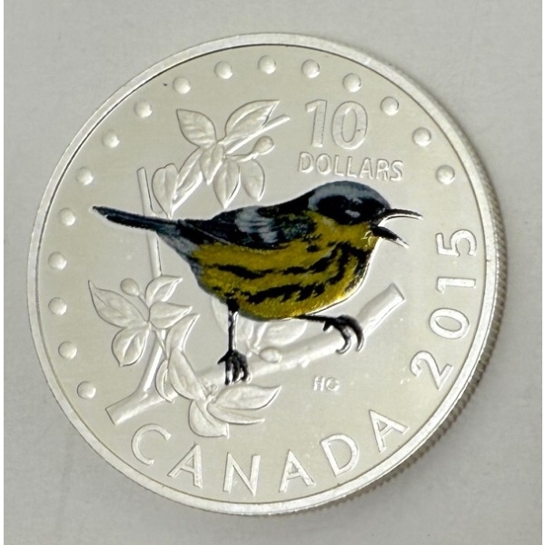1/2 Oz .9999 Silver 2015 Birds of Canada $10 Coin 