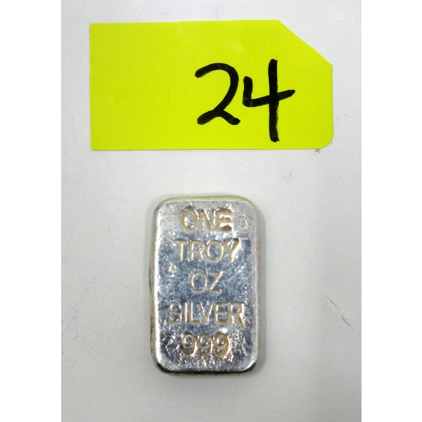 1 Oz .999 Silver Eagle Bar 