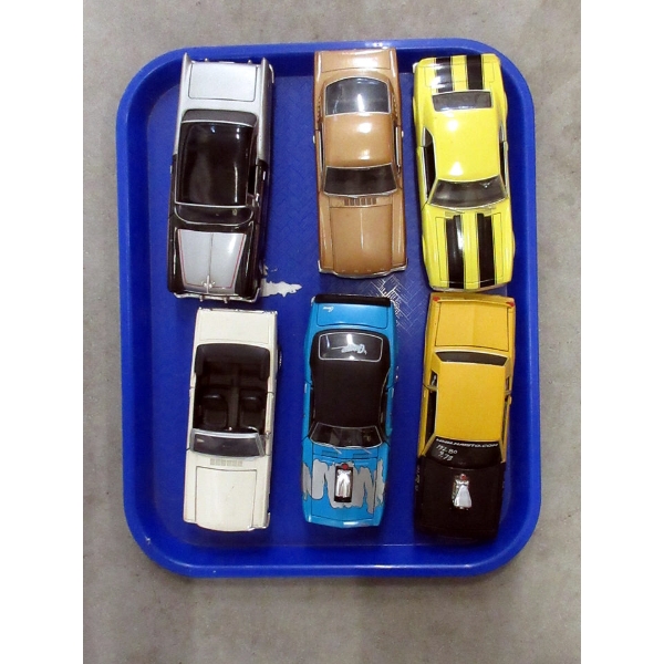6 Assorted Diecast Car Models - 1:24 Scale
