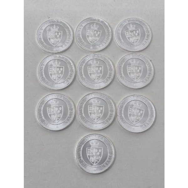10 x 1/10 Oz .999 Silver New Guinea Coins 