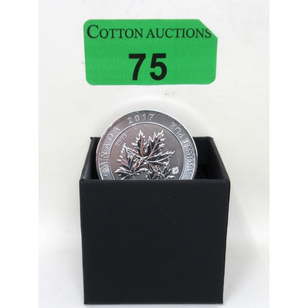 1.5 Oz .9999 Silver 2017 Maple Superleaf Coin 