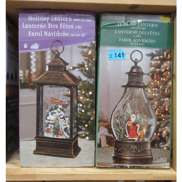 2 LED Illuminated Holiday Lanterns in Boxes
