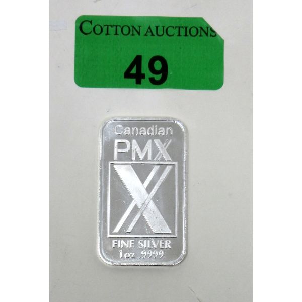 1 Oz .9999 Silver Canadian PMX Bar