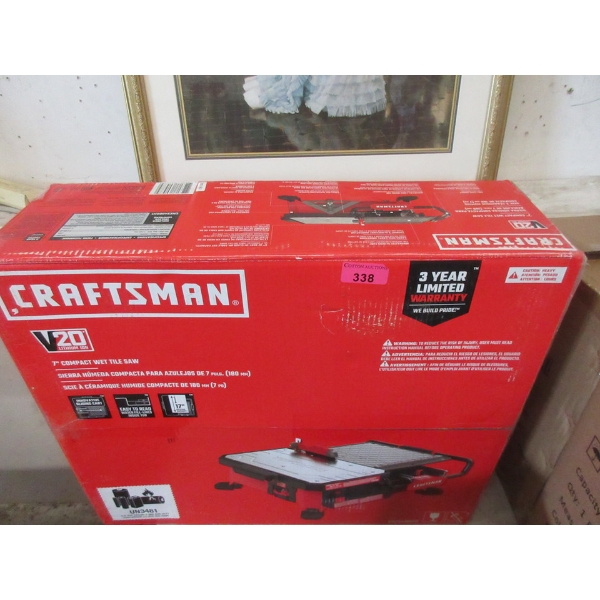 New Craftsman V20 Compact 7" Wet Tile Saw