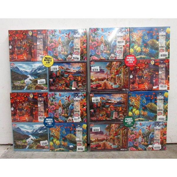 4 Sets of 4 Different 1000 Pcs. Jig Saw Puzzles