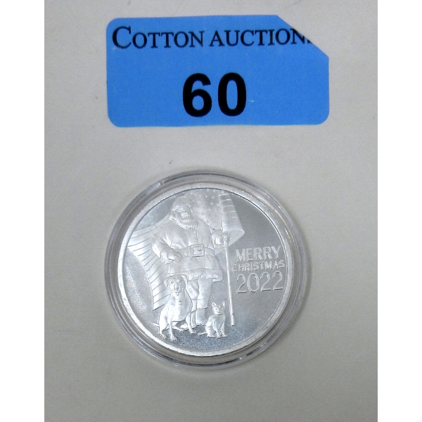 1 Oz .999 Silver 2022 Merry Christmas Round 