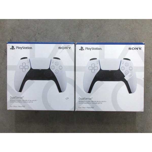 2 Sony PlayStation PS5 Dual Sense Wireless Controllers
