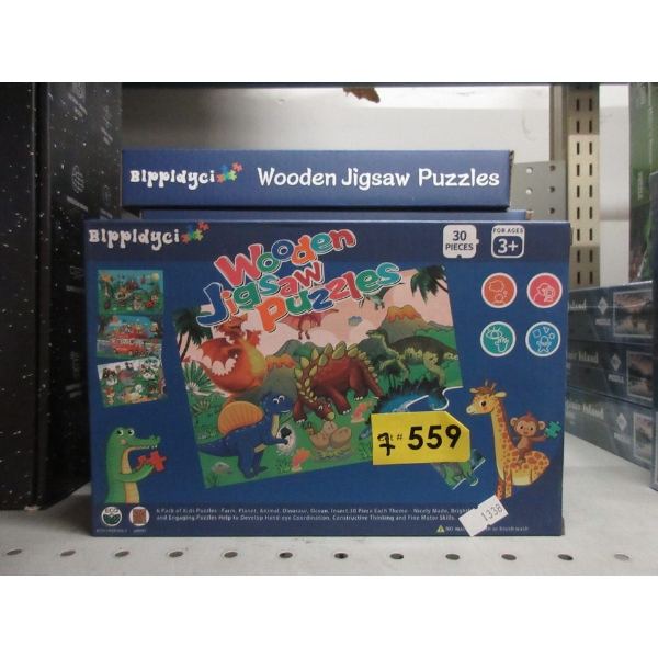 7 New Sets of 6 Wood Jig Saw Puzzles - Age 3+