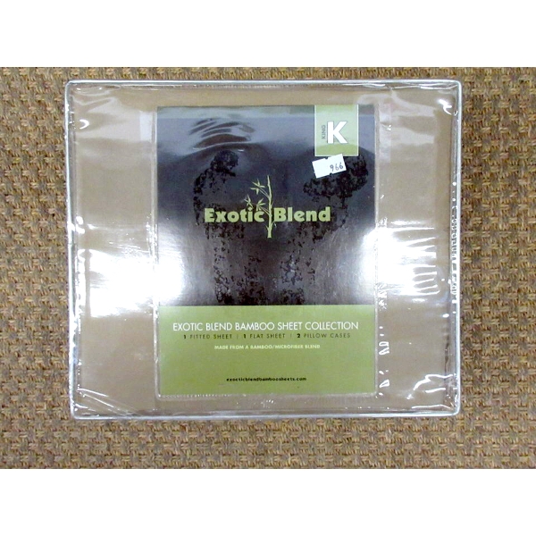 New King Size Exotic Blend Sheet Set - Sand