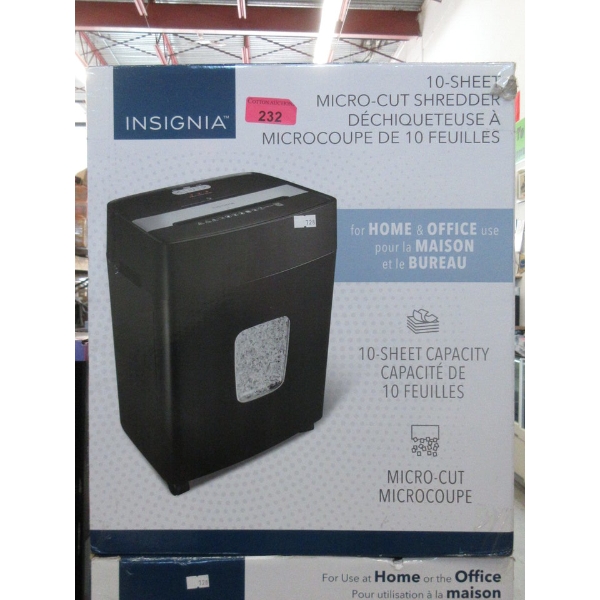 Insignia 10-Sheet Micro-Cut Paper Shredder