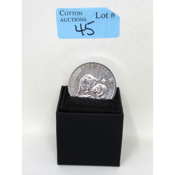 2 Oz .9999 Silver 2025 Bull and Bear Coin 