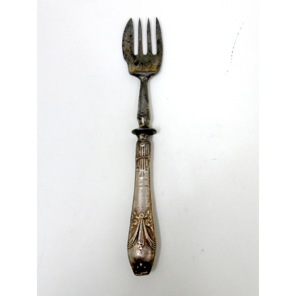 Antique Russian 84 Silver Handled Fish Fork