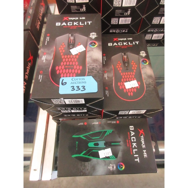6 New Xtrike Me Backlit Optical Gaming Mice