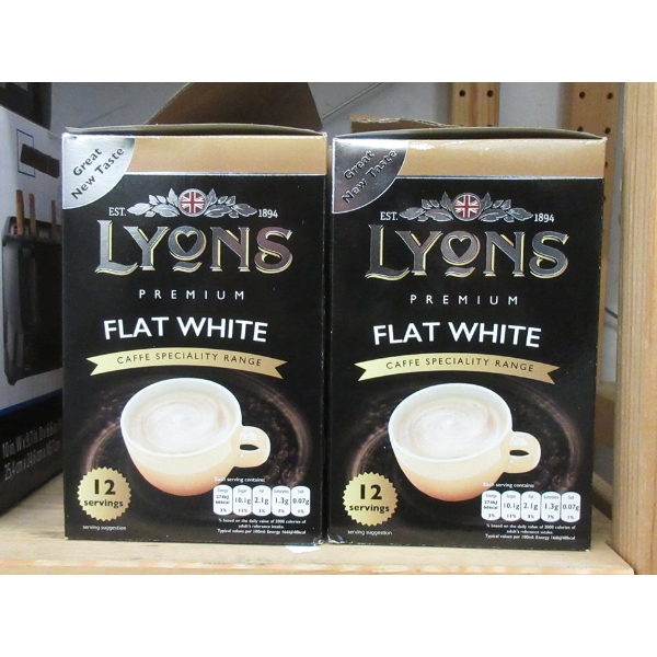 Case of Lyons Instant Flat White Packets