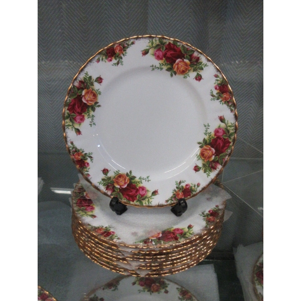 10 Royal Albert "Old Country Roses" 8" Salad Plates