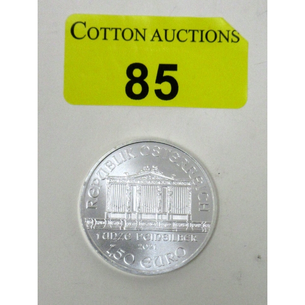1 Oz .999 Silver 2021 Philharmoniker Coin