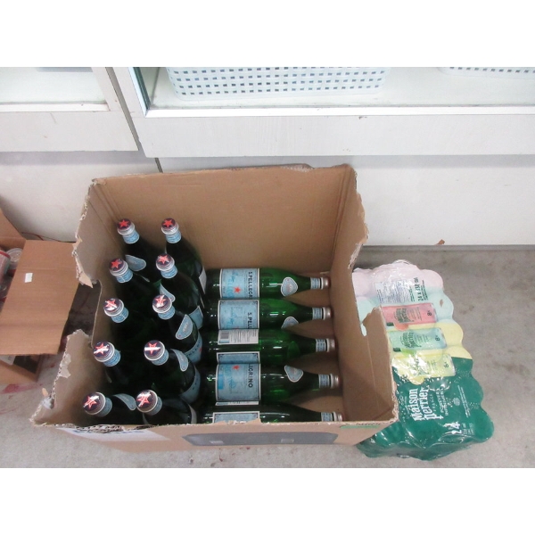 Case of Perrier and Box of Pellegrino Water 