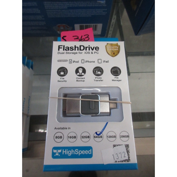 5 New 64GB Flash Drives for Apple Products - Silver