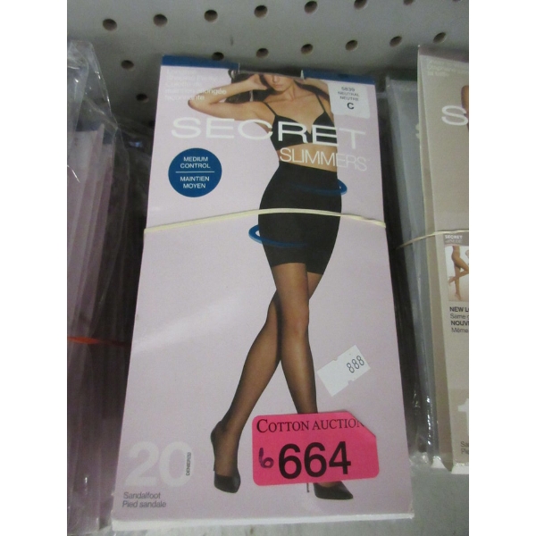6 Pairs of New Secret Slimmers Pantyhose - Size C 