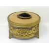 Image 6 : Vintage Glass Tray and Gold Filigree Dresser Items