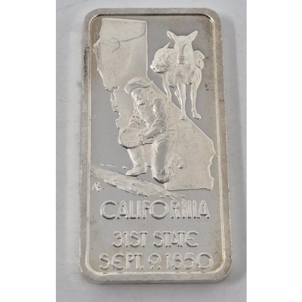 1 Oz .999 Silver California 31st State Bar