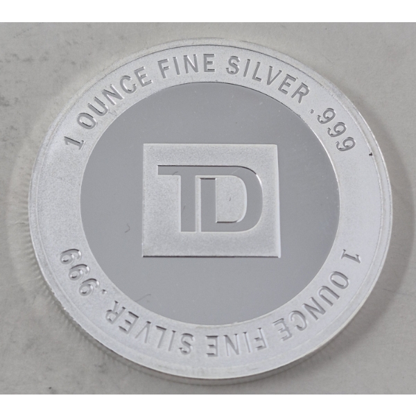 1 Oz .999 Silver TD Bank Investor Round 