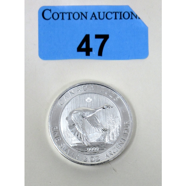 2 Oz .9999 Silver 2025 Canada Goose Coin 
