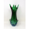 Image 1 : Mid-Century Green Art Glass Vase