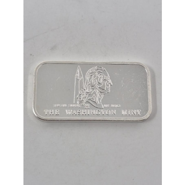 1 Oz .999 Silver Blue & Gray Reunion Bar