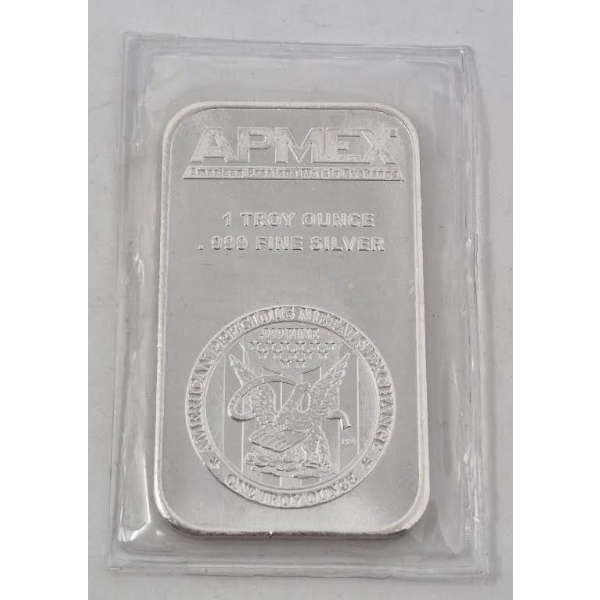 1 Oz .999 Silver APMEX Bar
