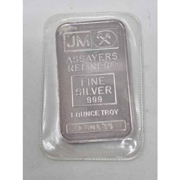 1 Oz .999 Silver Johnson Matthey Bar 
