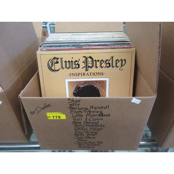 50 Vintage Vinyl LP Records - Majority are 1970s