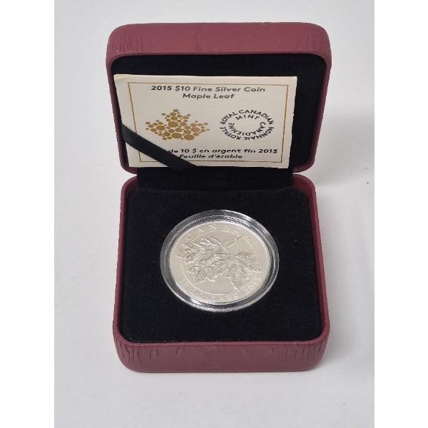 Half Oz .9999 Silver 2015 Canada Maple Leaf Coin