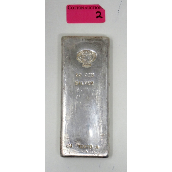 50 Oz .999 Silver Johnson Matthey London Bar 