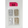 Image 1 : Uncut 4 x 1/2 Oz .999 Silver NWTM Bars 