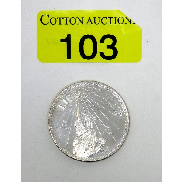 Vintage 1 Oz .999+ Silver Liberty Mint 1985 Round 
