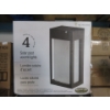 542  Pack of 4 Solar Post Accent Lights  Black Finish
