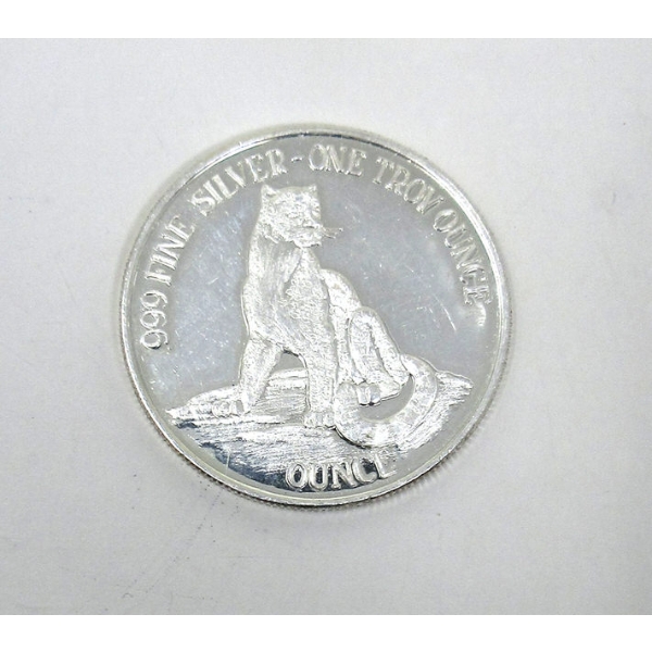 1 Oz .999 Silver Cougar/Eagle Round 