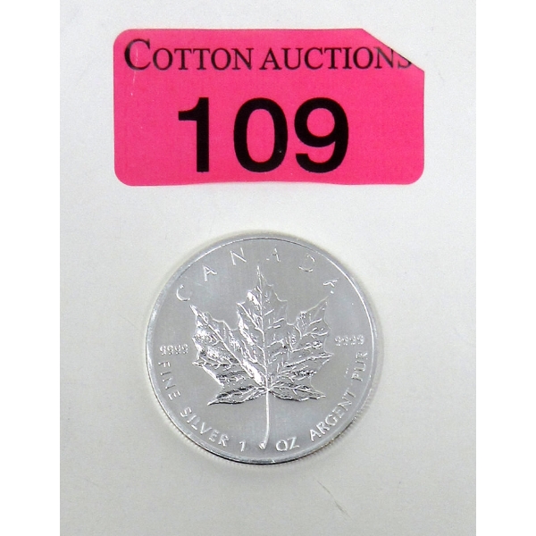1 Oz .9999 Silver 2013 Maple Leaf Coin